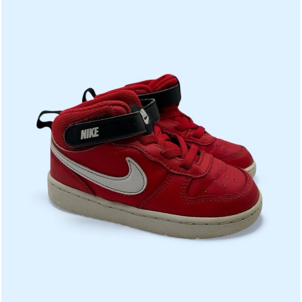 Nike Court‎ Borough Mid 2 University Red Basketball Shoes 8C CD7784-600